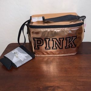 PINK VICTORIA’S SECRET BRAND NEW WITH TAGS INSULATED COOLER & KOOSK
